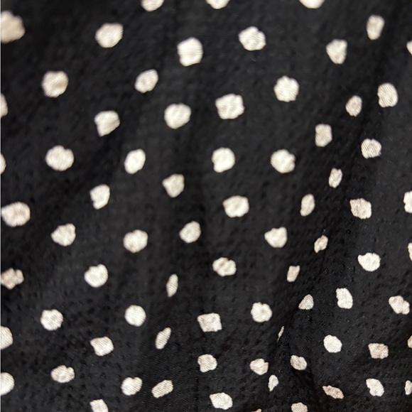 Anthropologie Black and White Polka Dot Midi Dress - Picture 3 of 4